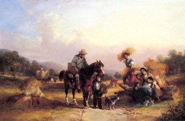  William Galerie - Harvesters Resting Ländlichen Szene William Shayer Snr
